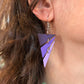 Modern Mobile Earrings-  Violet Triangles