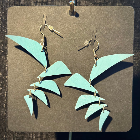 Modern Mobile Earrings- Blue