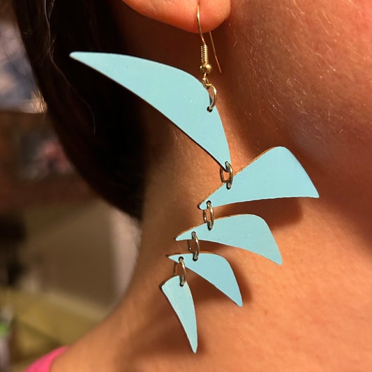 blue mobile earrings