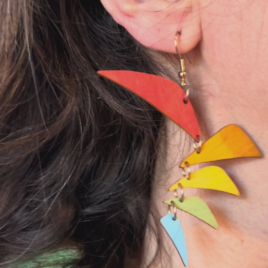 video of earrings in motion