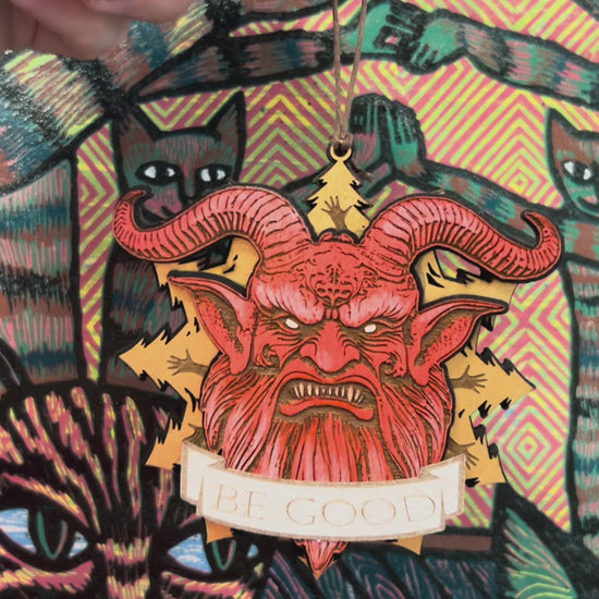 krampus ornament in motion
